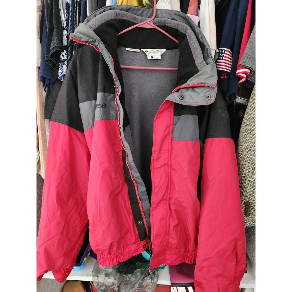 Vtg 90s Columbia Bugaboo 3-in-1 Ski Jacket Mens L Red Gray Gorpcore Wolf Creek